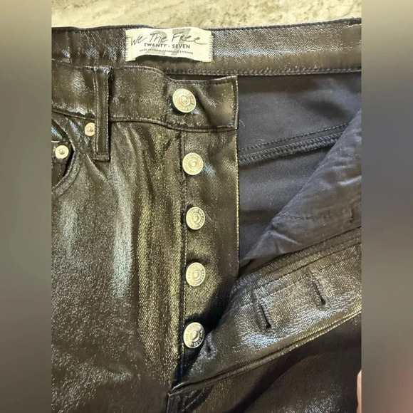 We The Free Women’s Black Phoenix Coated Skinny Jeans - Size 27 - Picture 6 of 8